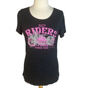 MAC Tools Easy Riders Womens Tshirt Gray Pink Size XL Motorcycle